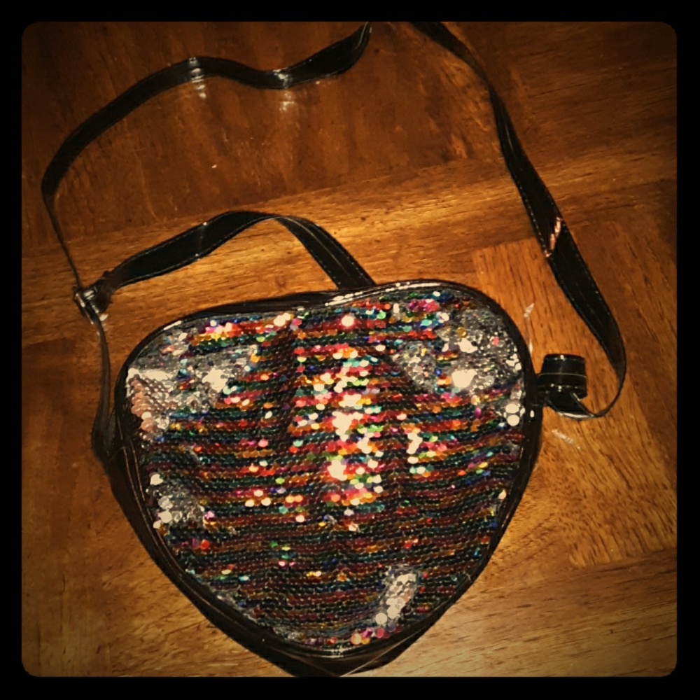 Heart sequin bag